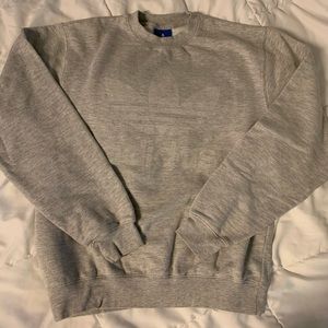 ADIDAS Logo Gray Sweatshirts
